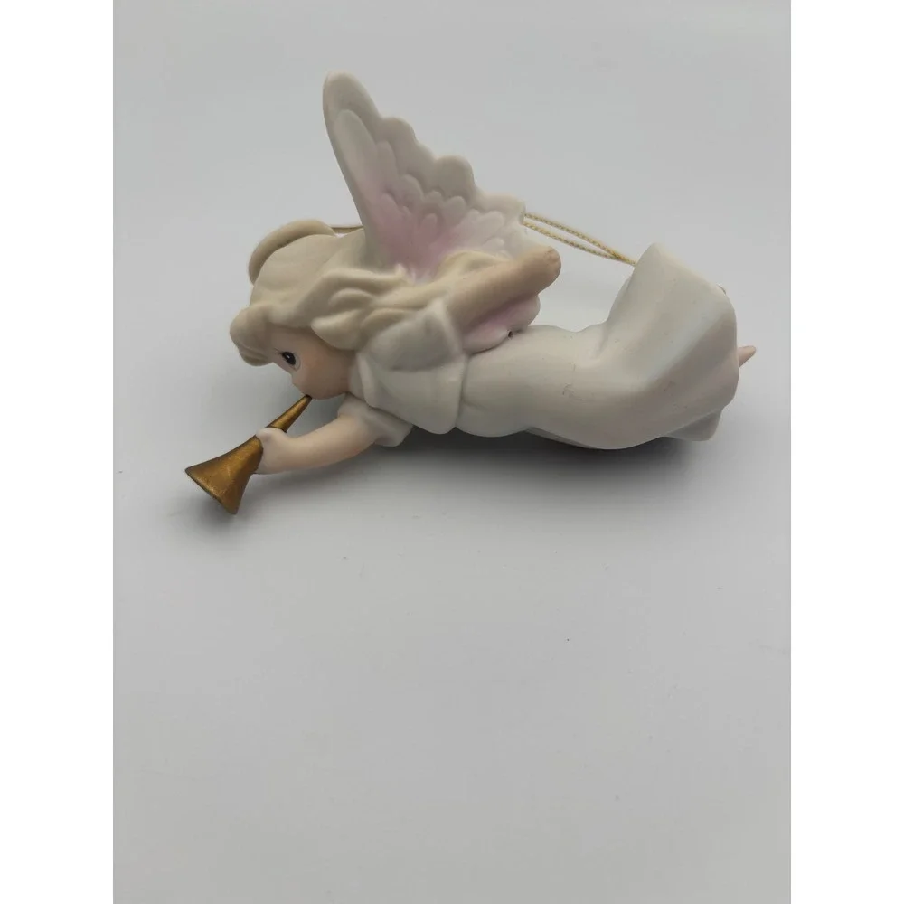 Precious Moments Joy To The World Angel Trumpet Ornament 1995 Enesco 150320